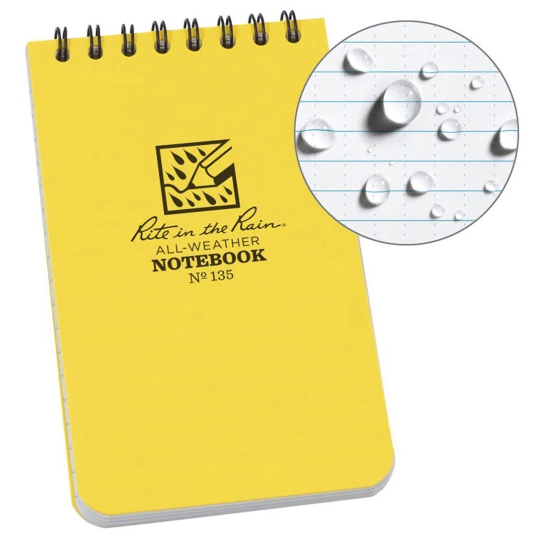 Camping & Survival RITE IN THE RAIN TOP SPIRAL NOTEBOOK 3" X 5" | Waterproof, Universal 7 Camping & Survival RITE IN THE RAIN TOP SPIRAL NOTEBOOK 3" X 5" | Waterproof, Universal