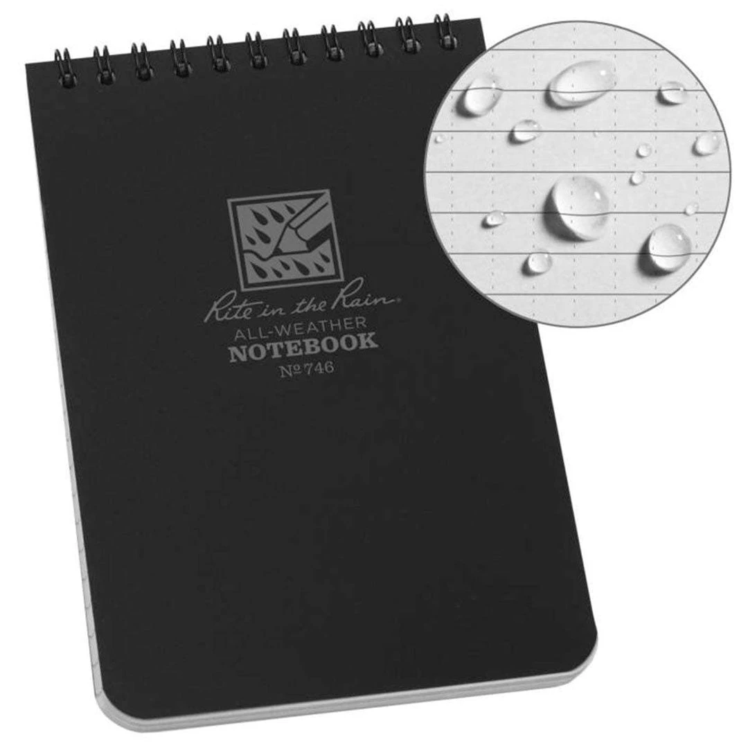 RITE IN THE RAIN TOP SPIRAL NOTEBOOK 4" X 6" | Waterproof, Universal Camping & Survival 7 RITE IN THE RAIN TOP SPIRAL NOTEBOOK 4" X 6" | Waterproof, Universal Camping & Survival
