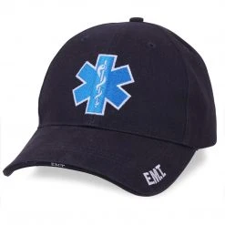 ROTHCO DELUXE STAR OF LIFE LOW PROFILE CAP | EMT Baseball Cap, Blue Headwear