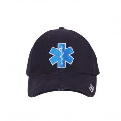 ROTHCO DELUXE STAR OF LIFE LOW PROFILE CAP | EMT Baseball Cap, Blue Headwear