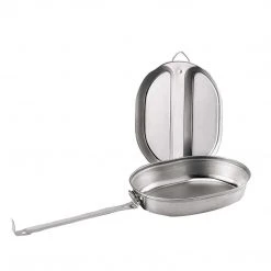 ROTHCO STAINLESS STEEL MESS TINS | Set Of Two, With Long Handles