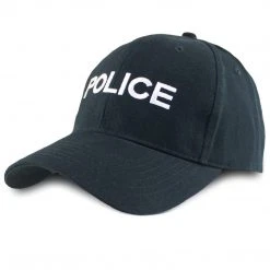 ROTHCO LOW PROFILE POLICE INSIGNIA CAP | Strapback Baseball Cap, Black