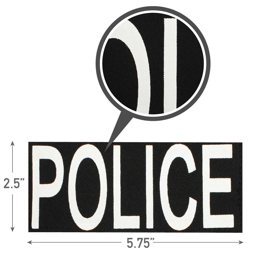 ROTHCO POLICE PATCH SMALL | With Hook Back, Black, 14.6cm X 6.35cm 2 ROTHCO POLICE PATCH SMALL | With Hook Back, Black, 14.6cm X 6.35cm