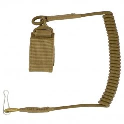 Bulldog Tactical Gear Load Accessories SECURE COILED LANYARD | With Nylon Fibres, Hook & Loop Closure