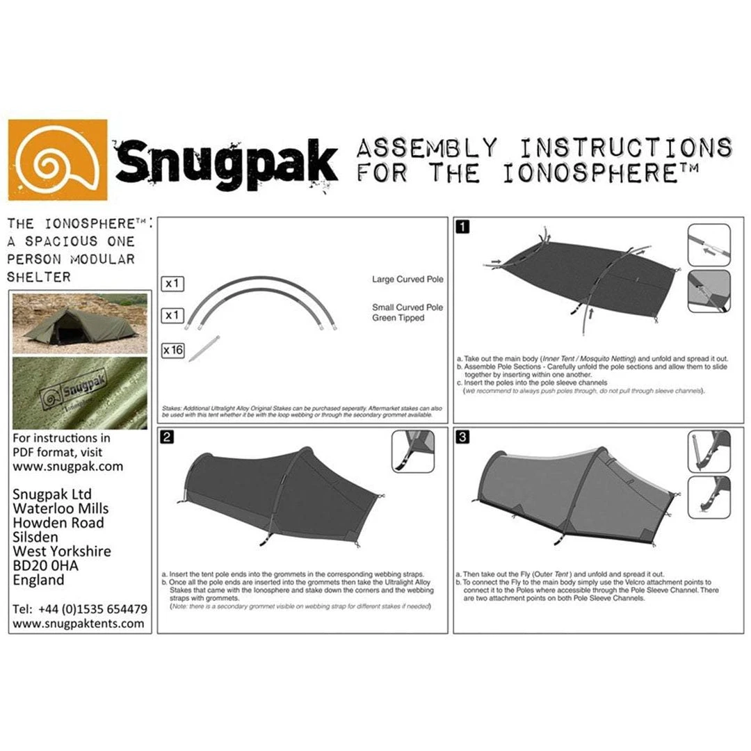SNUGPAK IONOSPHERE | Military One-Person Tent, 265cm X 100cm 13 SNUGPAK IONOSPHERE | Military One-Person Tent, 265cm X 100cm