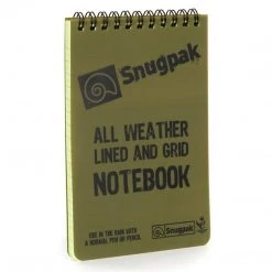 SNUGPAK WATER RESISTANT NOTEBOOK | Gridded Pages, 10cm X 15cm Camping & Survival