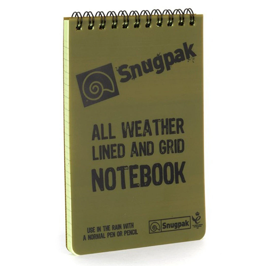 SNUGPAK WATER RESISTANT NOTEBOOK | Gridded Pages, 10cm X 15cm Camping & Survival 1 SNUGPAK WATER RESISTANT NOTEBOOK | Gridded Pages, 10cm X 15cm Camping & Survival