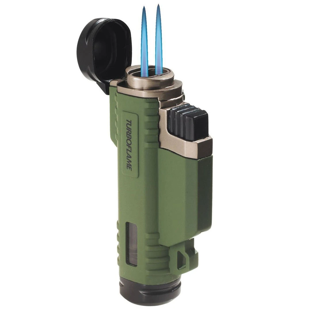 Bushcraft & Survival TURBOFLAME TWIN FLAME LIGHTER | Double-Jet Gas Blow Torch Bushcraft & Survival TURBOFLAME TWIN FLAME LIGHTER | Double-Jet Gas Blow Torch
