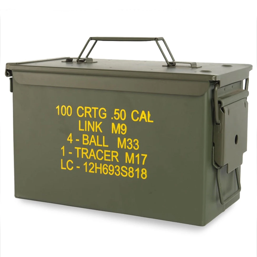 Mil-Tec Bags, Packs & Boxes US M2A1 50 CAL AMMO BOX GREEN | Steel Storage Box For Tools And More 1 Mil-Tec Bags, Packs & Boxes US M2A1 50 CAL AMMO BOX GREEN | Steel Storage Box For Tools And More