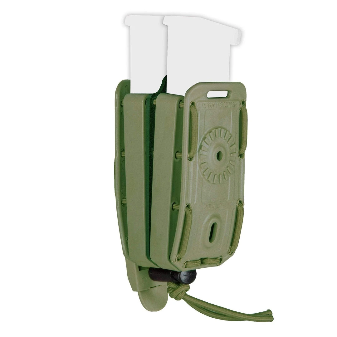 Vega Holster Pouches & Holders VEGA BUNGY DOUBLE PISTOL MAG HOLDER | Stacked Pouch, Belt/MOLLE, 1x2 4 Vega Holster Pouches & Holders VEGA BUNGY DOUBLE PISTOL MAG HOLDER | Stacked Pouch, Belt/MOLLE, 1x2