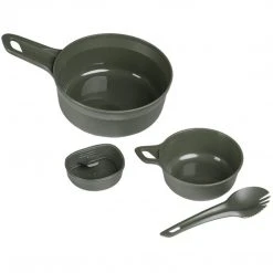 Camping & Survival WILDO ADVENTURER 4-PIECE MESS KIT GREEN | Camping Tableware Set