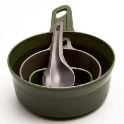 Camping & Survival WILDO ADVENTURER 4-PIECE MESS KIT GREEN | Camping Tableware Set