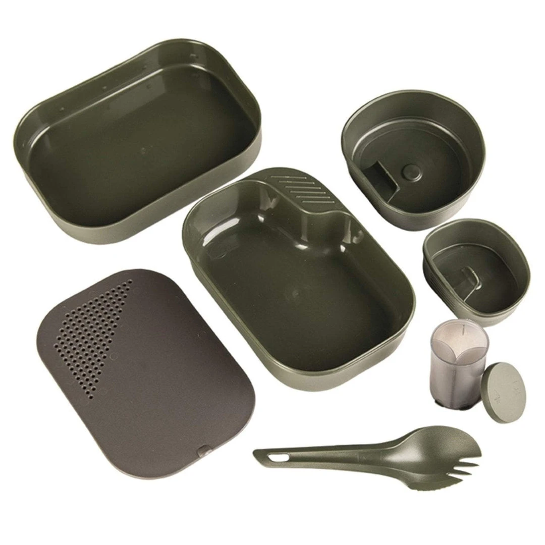 Camping & Survival WILDO CAMP-A-BOX COMPLETE | Compact 7-Piece Mess Kit Set, Olive Green 2 Camping & Survival WILDO CAMP-A-BOX COMPLETE | Compact 7-Piece Mess Kit Set, Olive Green