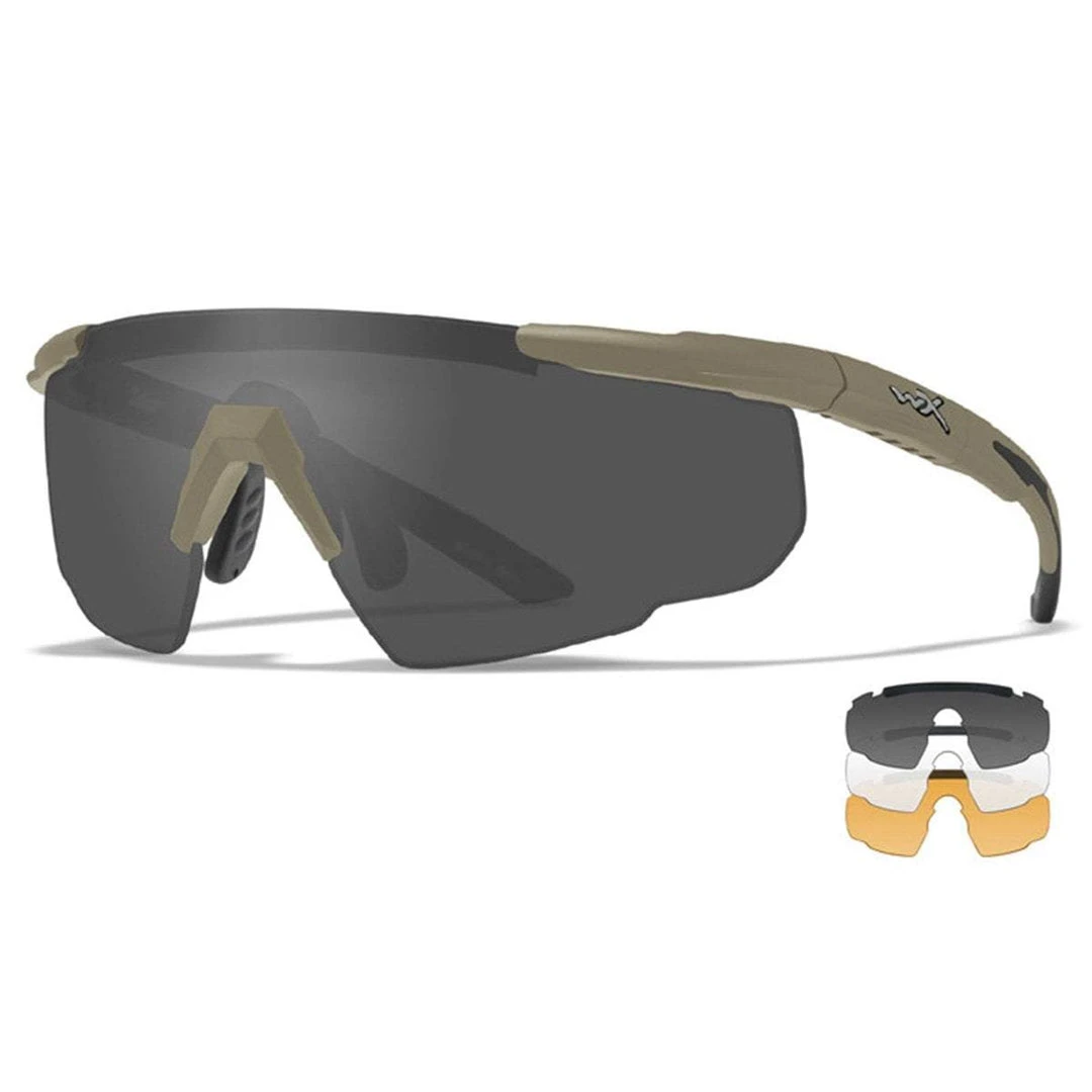 Wiley X WX SABER ADVANCED | Wiley-X Glasses, Coyote, Grey/Clear/Light Rust Sunglasses 1 Wiley X WX SABER ADVANCED | Wiley-X Glasses, Coyote, Grey/Clear/Light Rust Sunglasses