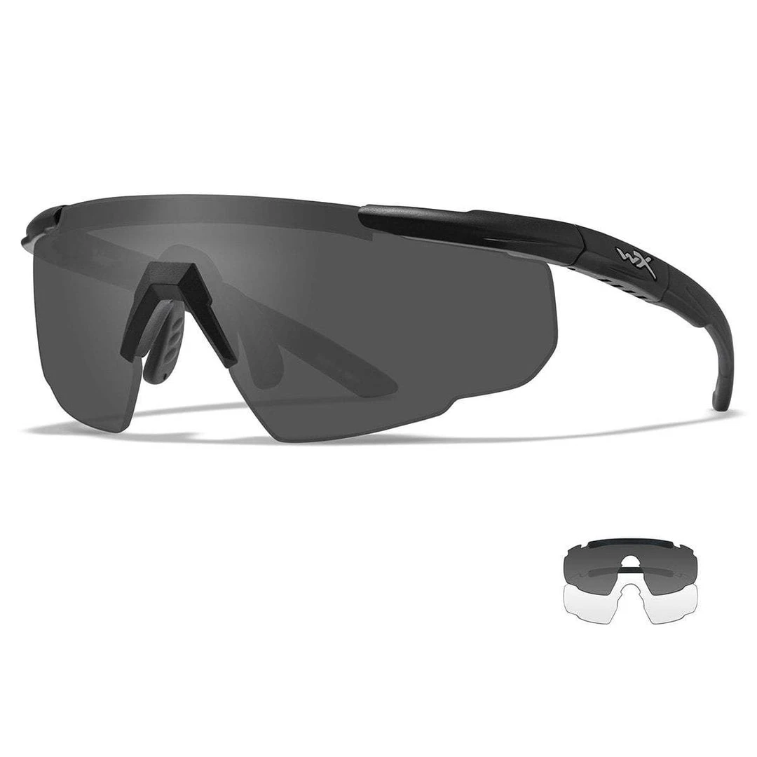 Wiley X Sunglasses WX SABER ADVANCED | Wiley-X Glasses, Matte Black, Grey/Clear Lenses 1 Wiley X Sunglasses WX SABER ADVANCED | Wiley-X Glasses, Matte Black, Grey/Clear Lenses