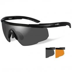 Wiley X WX SABER ADVANCED | Wiley-X Glasses, Matte Black, Grey/Light Rust